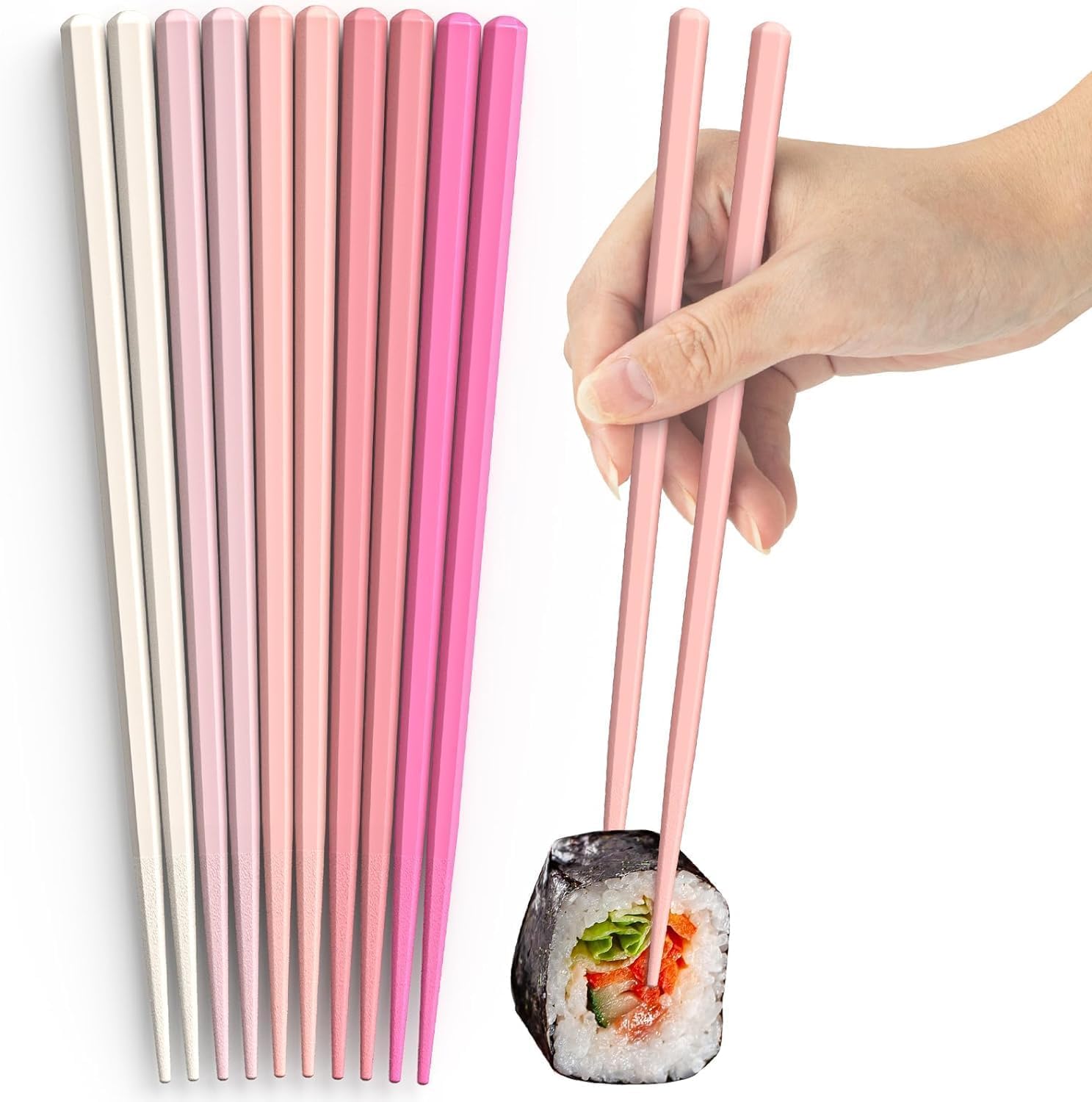 INKULTURE 05 Pair Fiber Glass Chopsticks, Dishwasher Safe Chopstick, Reusable Non-Slip Chop Sticks | Multicolor | Lightweight & Easy to Use (B09DWG3SGS) Amazon Price History, Amazon Price Tracker