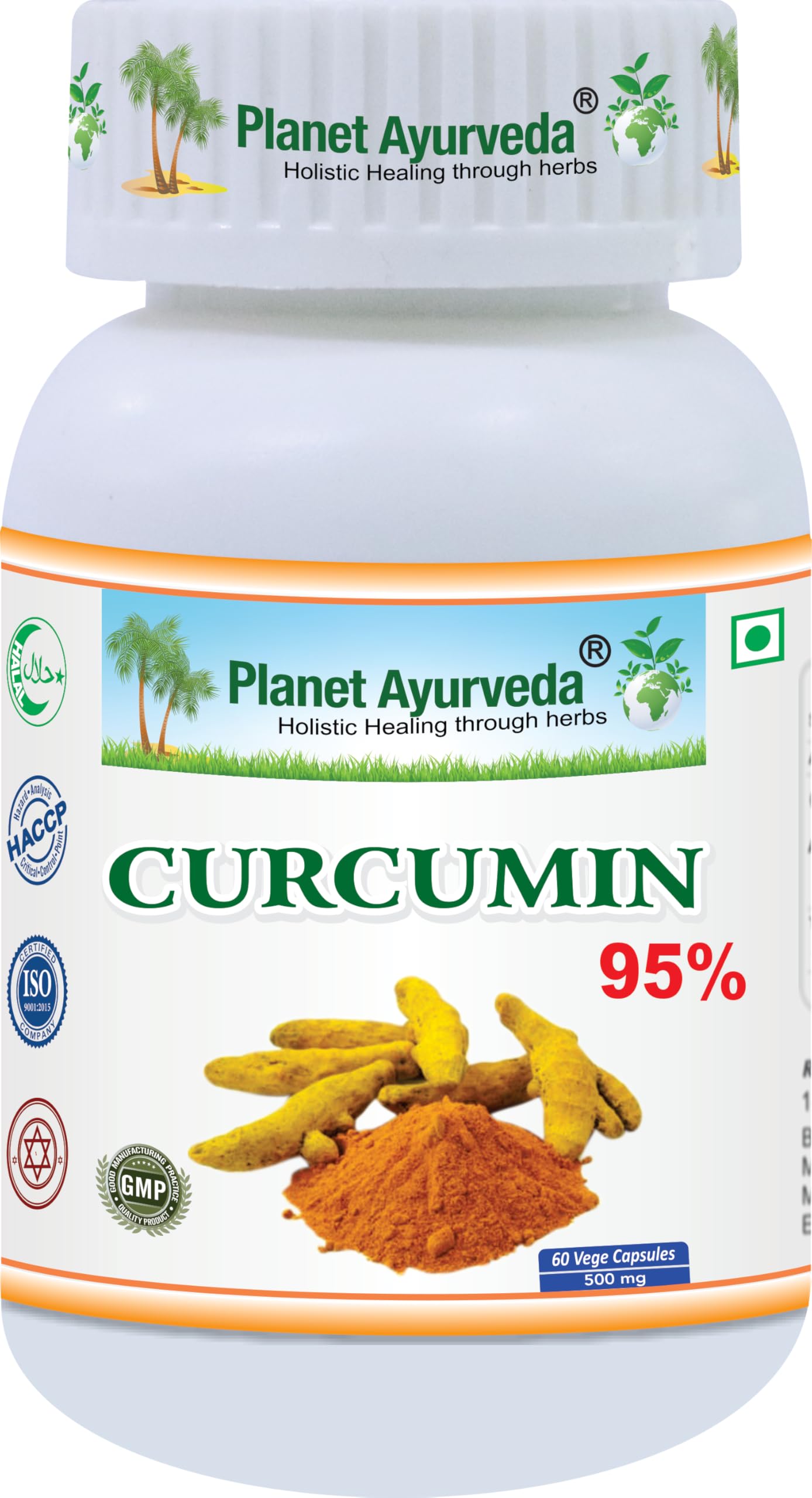 Planet Ayurveda Curcumin 95% Capsules, Herbal Supplement - 60 Capsules, Haridra (Curcuma longa)-image-45
