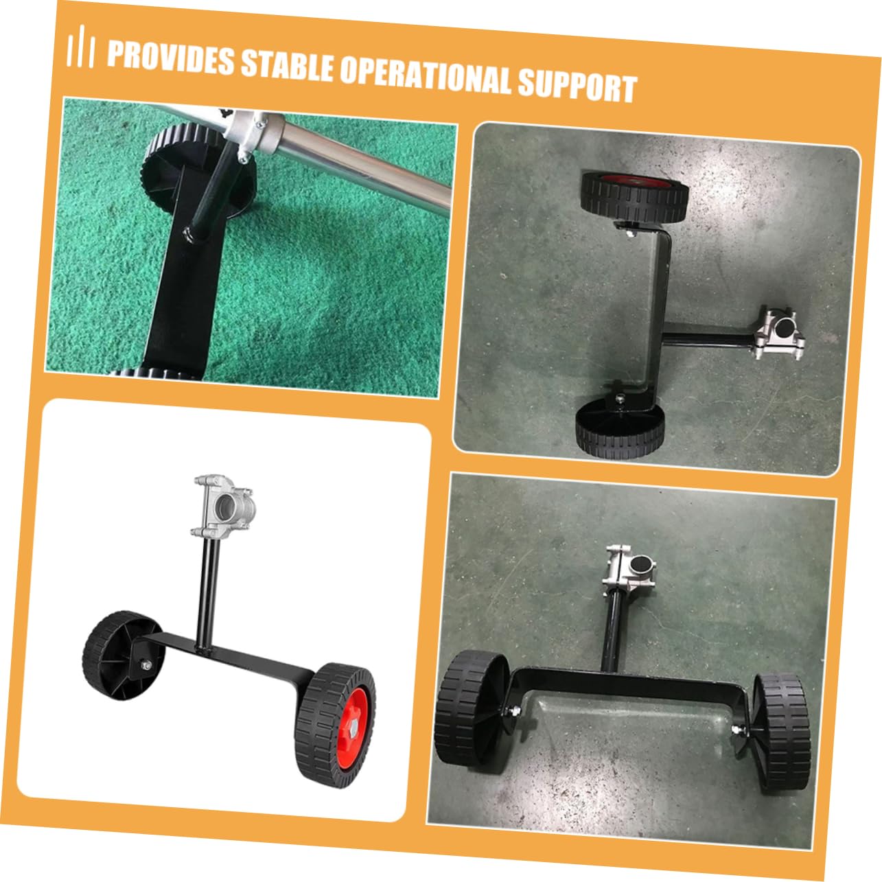 ibasenice 2piezas Kit De Ruedas Giratorias Para Herramienta De Jardinería Accesorio Para Ruedas Para Recortadora