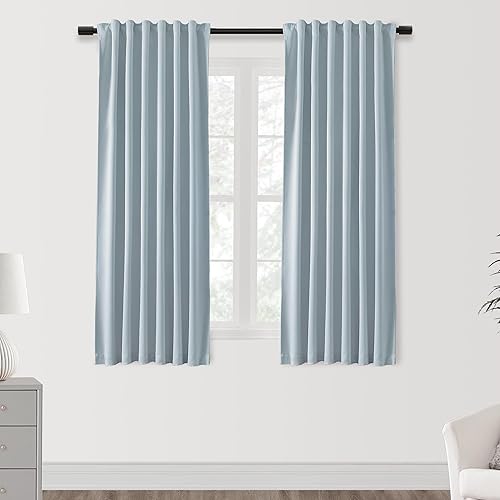 Miniatura 74 de SHINELAND Cortinas opacas de 102 pulgadas para sala de estar, cortinas opacas con pestaña trasera de 102 pulgadas de largo para dormitorio, Crema