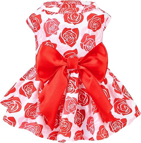 Miniatura 10 de PUPTECK Classic Plaid Dog Dress Cute Puppy Clothes Outfit Medium