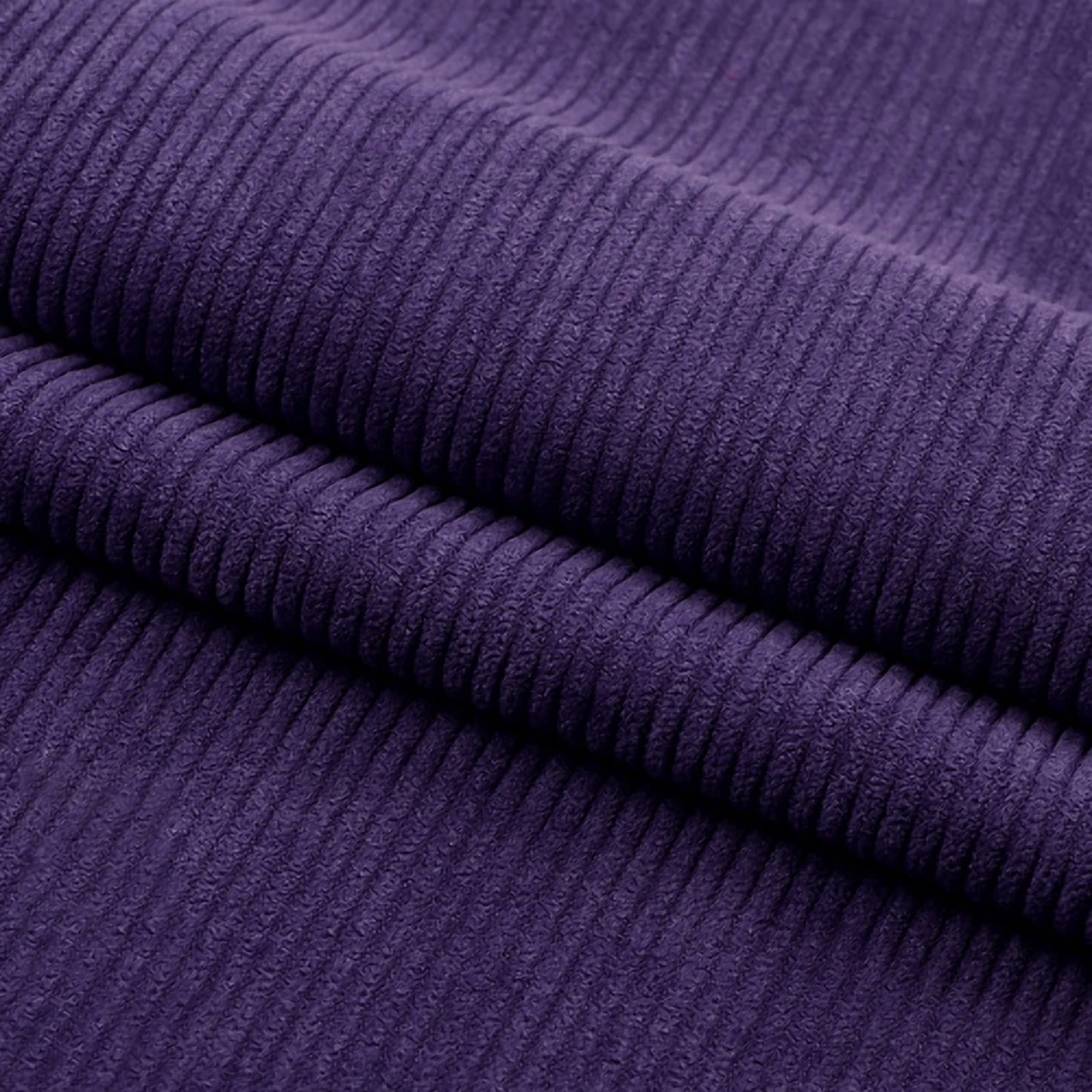 Corduroy Material Fabric by Metre, DIY Hand Sewing Craft Materials Cord Corduroy Upholstery Fabric, 22 Solid Colors, for Coat Shirt Dress Pants Costume Sofa Throw Pillow Covers (Color : 20 Purple, S