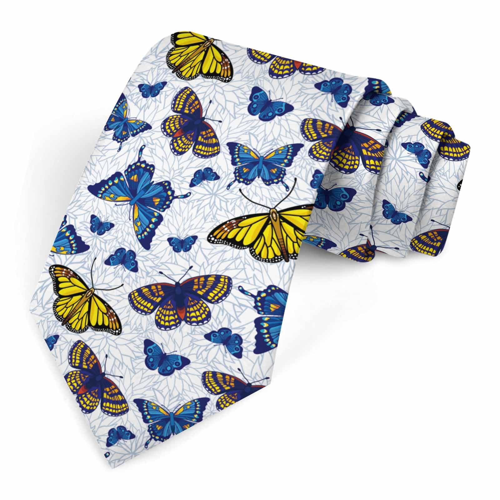 Muntayson Butterflies Men's Ties Men Novelty Neckties Fashion Neck Tie for Women