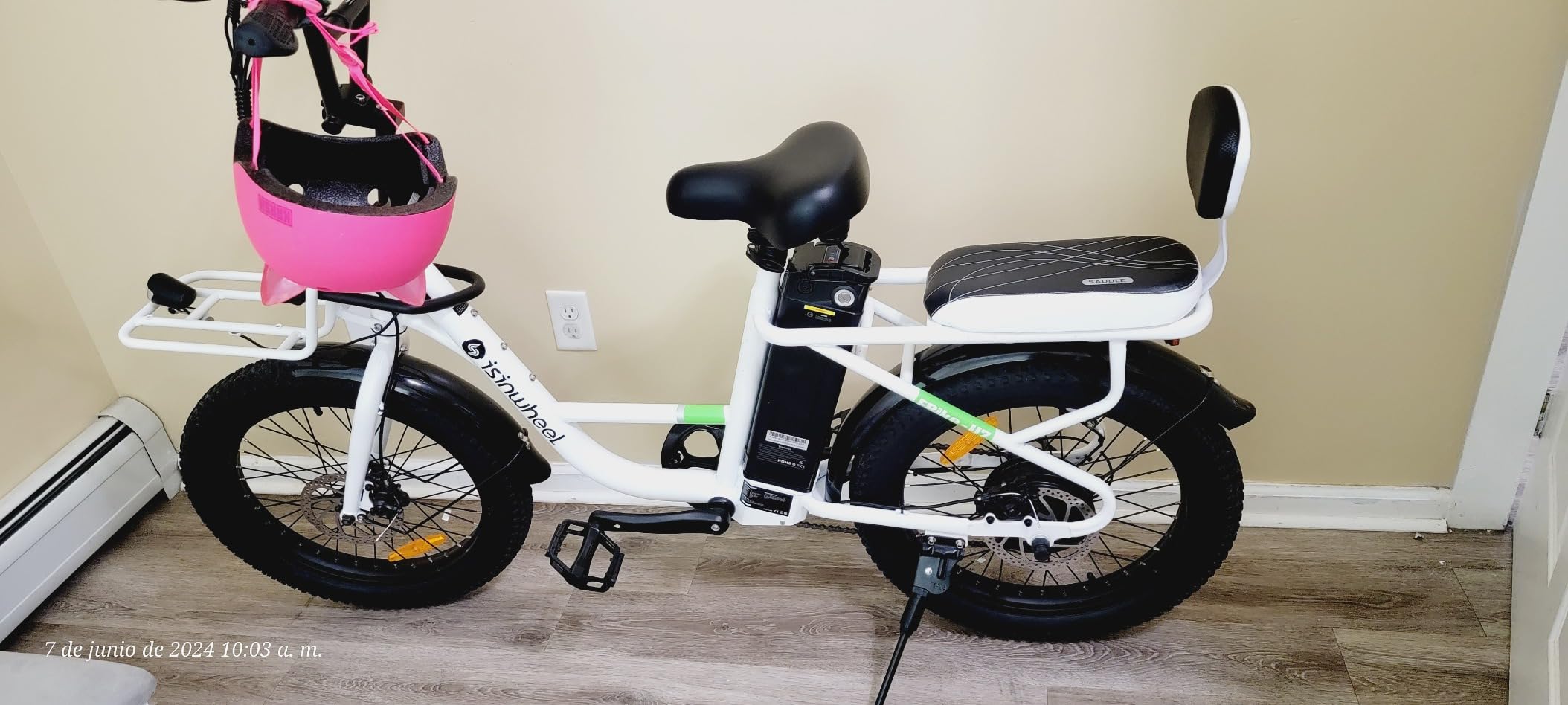 isinwheel U7 Electric Bike for Adults, 20 mph Cargo Ebike 1000W Peak Adult Electric Bicycles, 55 Miles Range E Bike, 48V 10.4Ah Removable Battery, 7 Speed Gearshift, 20" Step Thru Ebikes for Adults photo review