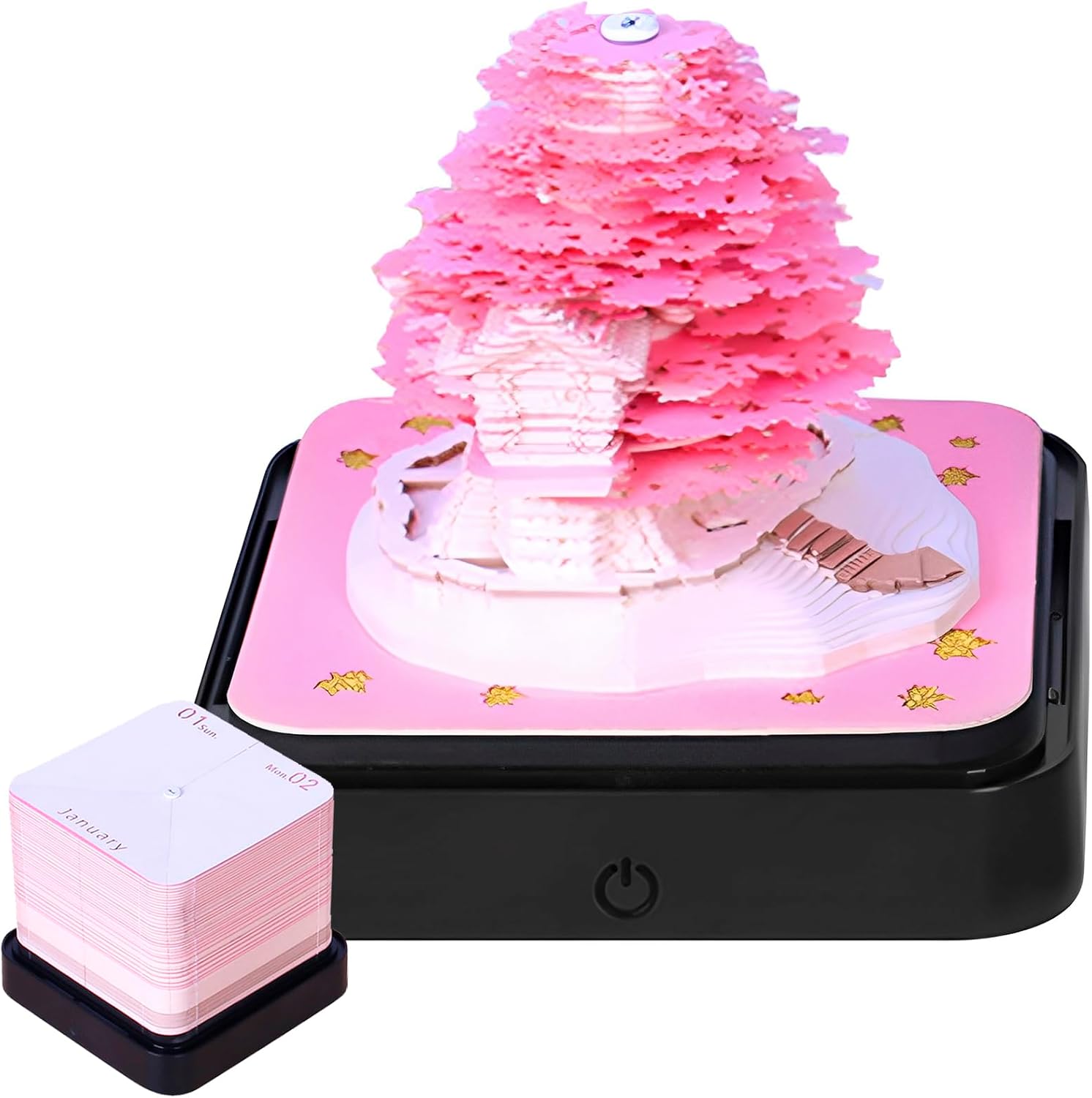 3D Calendar 2024, Time Piece Calendar w LED Lights, TearAway 3D Paper