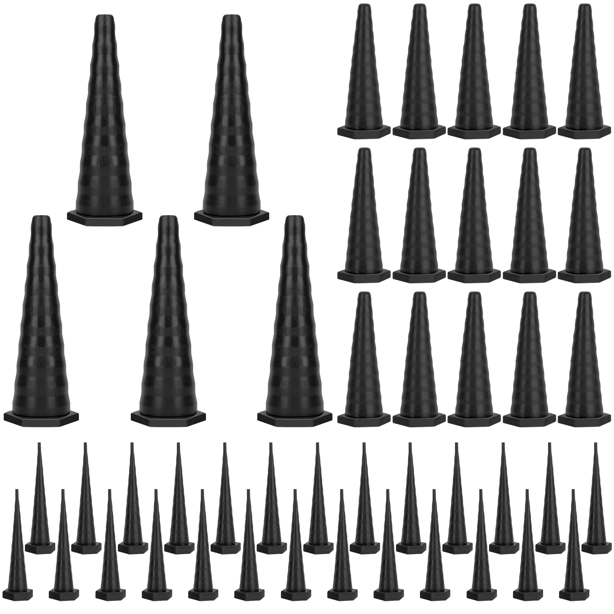 Nkiy Quen 46 Pcs Hydraulic Oil Service Plug-3 Size Universal Hydraulic Rubber Plugs-Hydraulic Hose Plugs for Irrigation Oil Pipes Hose-5 Large,15 Medium and 26 Small Size