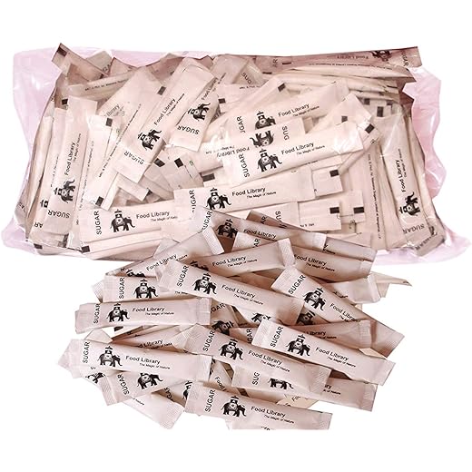 Food Library The Magic Of Nature Superfine White Sugar Sachets, 5g Each (400 Count) | Individually Packed Sugar Packets for Coffee, Tea, Beverages & Office Use