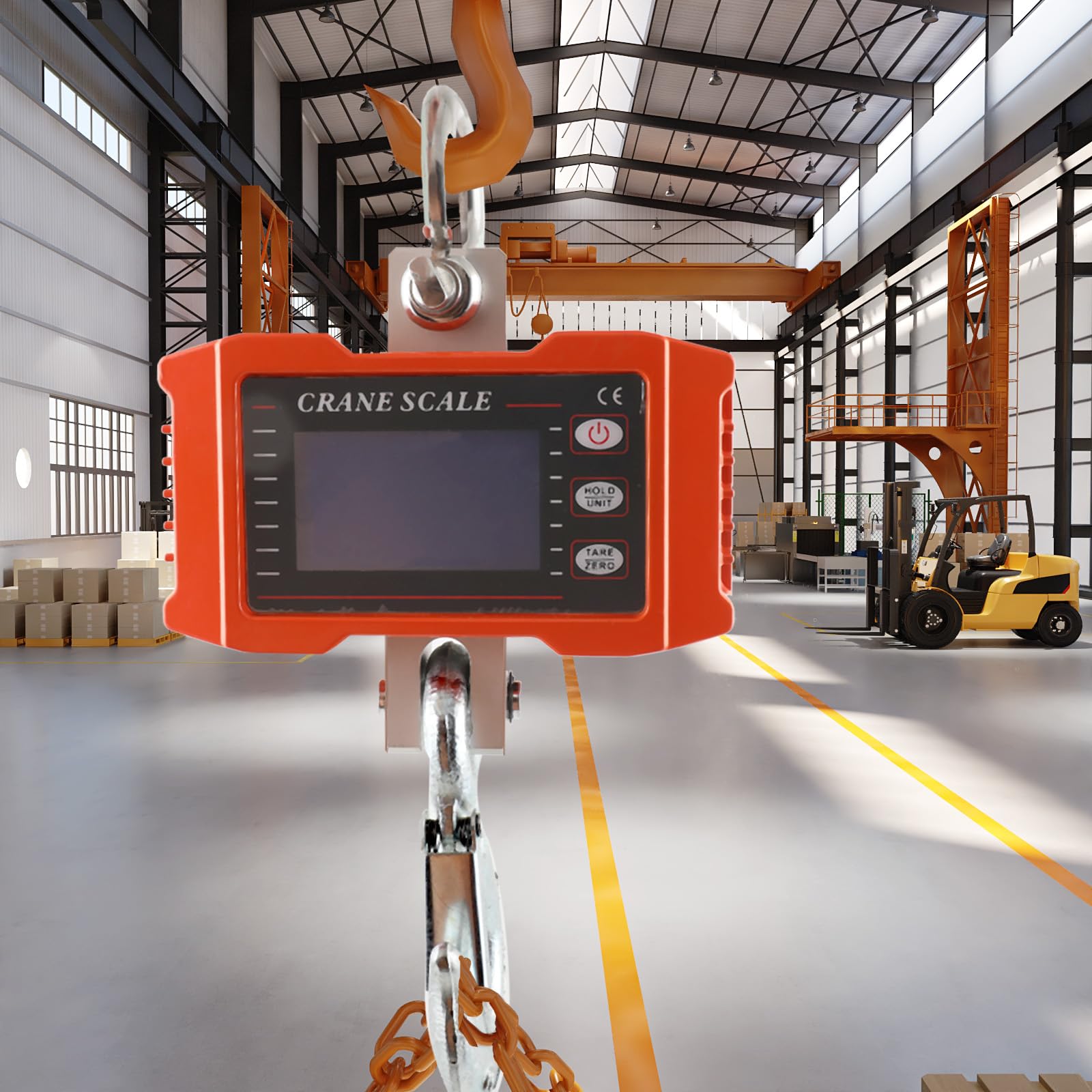 1000kg Elektronische Kranwaage Hängewaage Digitalgewicht Industriell Kranwaage mit Fernbedienung & professionellem Haken zum Aufhängen Hochleistungs-Hängewaage Crane Maßstab