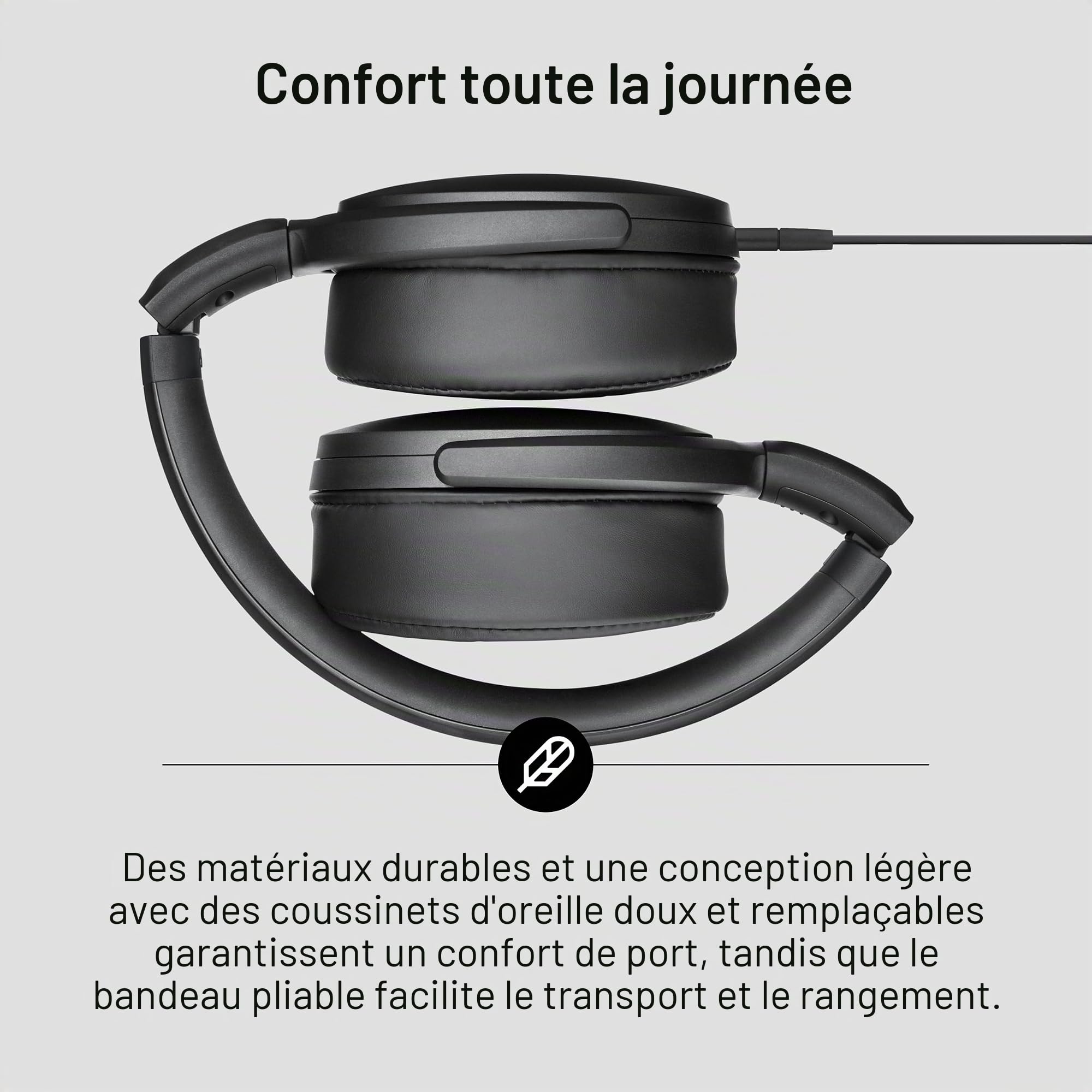 Sennheiser HD 400U - Casque Supra-auriculaire avec télécommande Intelligente ̶ Noir