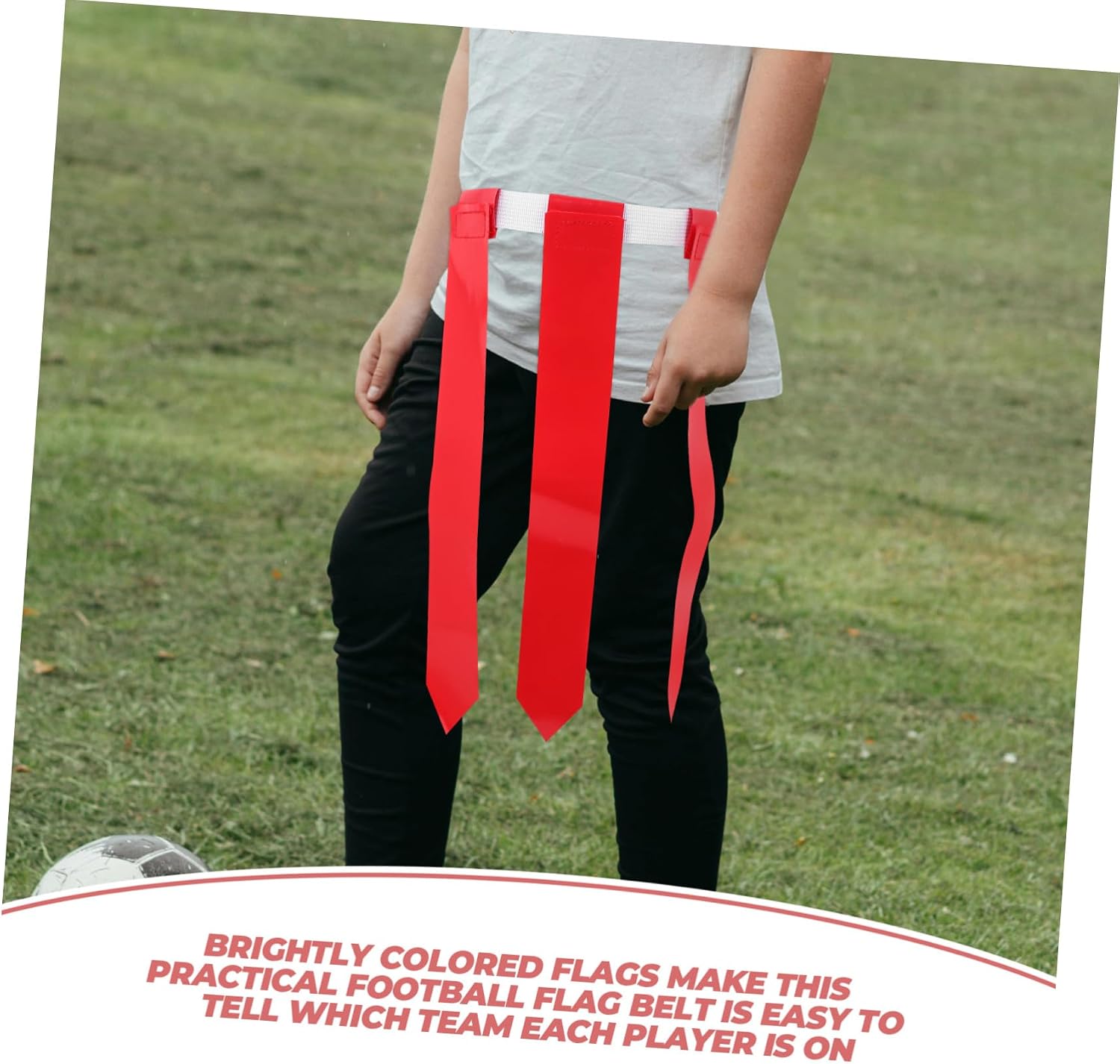 WOONEKY 2pcs Football Waist Flag Reusable Football Flag Teens Football Waist Belt Flag Outdoor Football Supplies