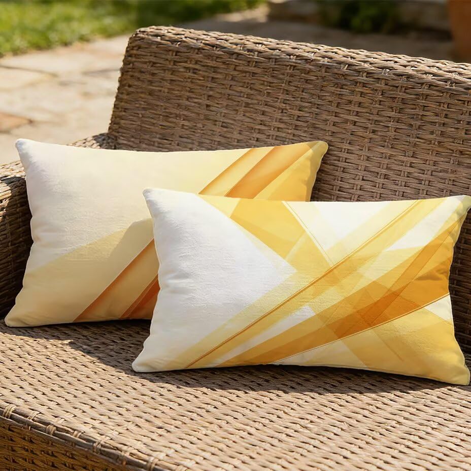 Housse de coussin de jardin 40x70 cm orange pour protéger et décorer les banquettes d'été