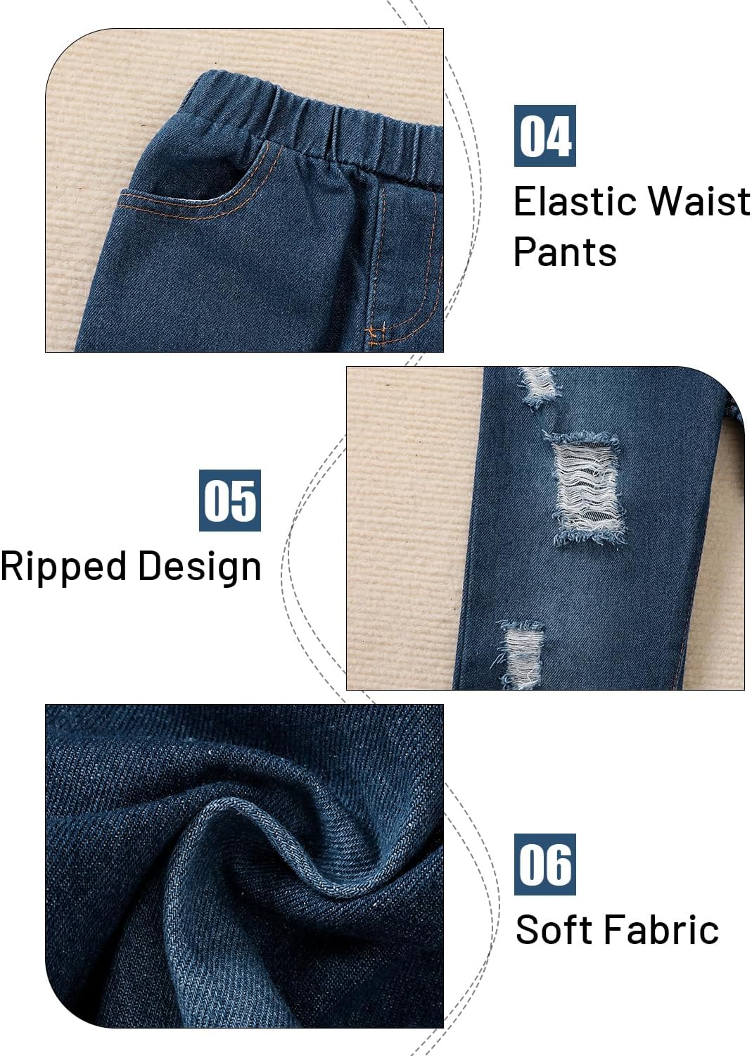 Coco&RARA Toddler Baby Boy Clothes Outfits Button Down Long Sleeve Plaid Shirt + Denim Pants 2PCS Fall Winter Clothing - Image 5