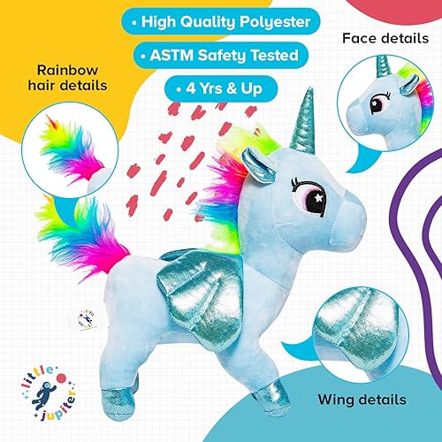 Miniatura 4 de Little Jupiter Juego de peluche para mascotas con bolso con lentejuelas reversibles y dije, juguete de peluche para niños de 3 a 7 años, bolso de