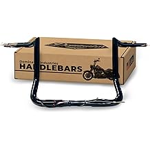 Dominator Industries 1 1/4" PRE-WIRED 12" Meathook Bar Ape Hangers Handlebars for 2014-2023 Harley-Davidson Bagger Touring Electra &amp; Street Glide, Special, Ultra Limited, low (Gloss Black)
