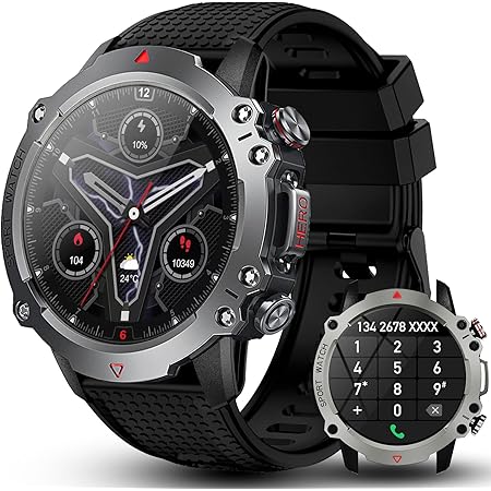 Montre Connectée MT55 AMOLED – Écran 1,43″, Appels Bluetooth, USB, IP67 – Noire