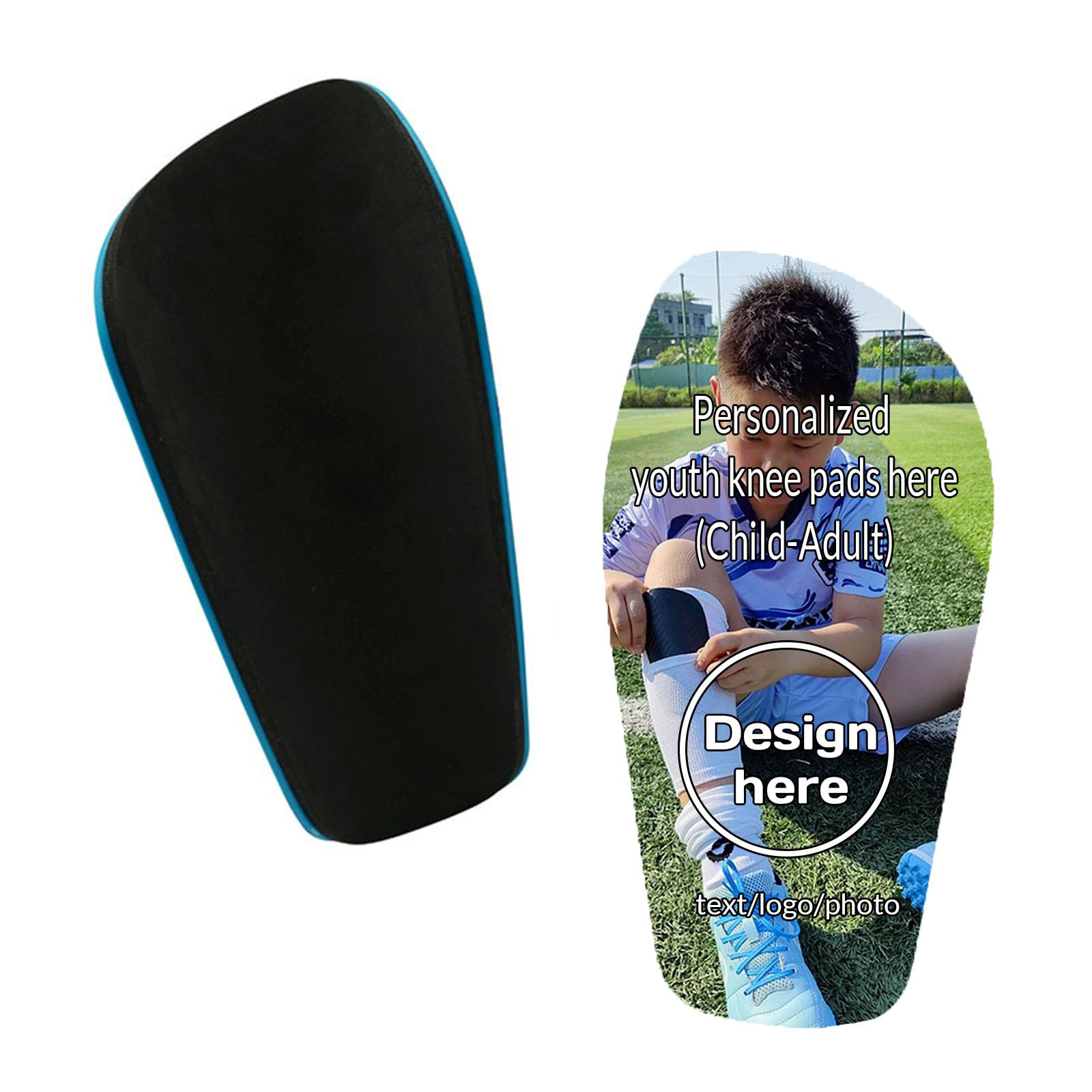 RoPox Custom Shin Guards Soccer, Personalized Football Match Protective Shin Pad, Protective Football Soccer Pads with Superior Impact Absorption, Breathable, & Lightweight for Kids Youth Adult