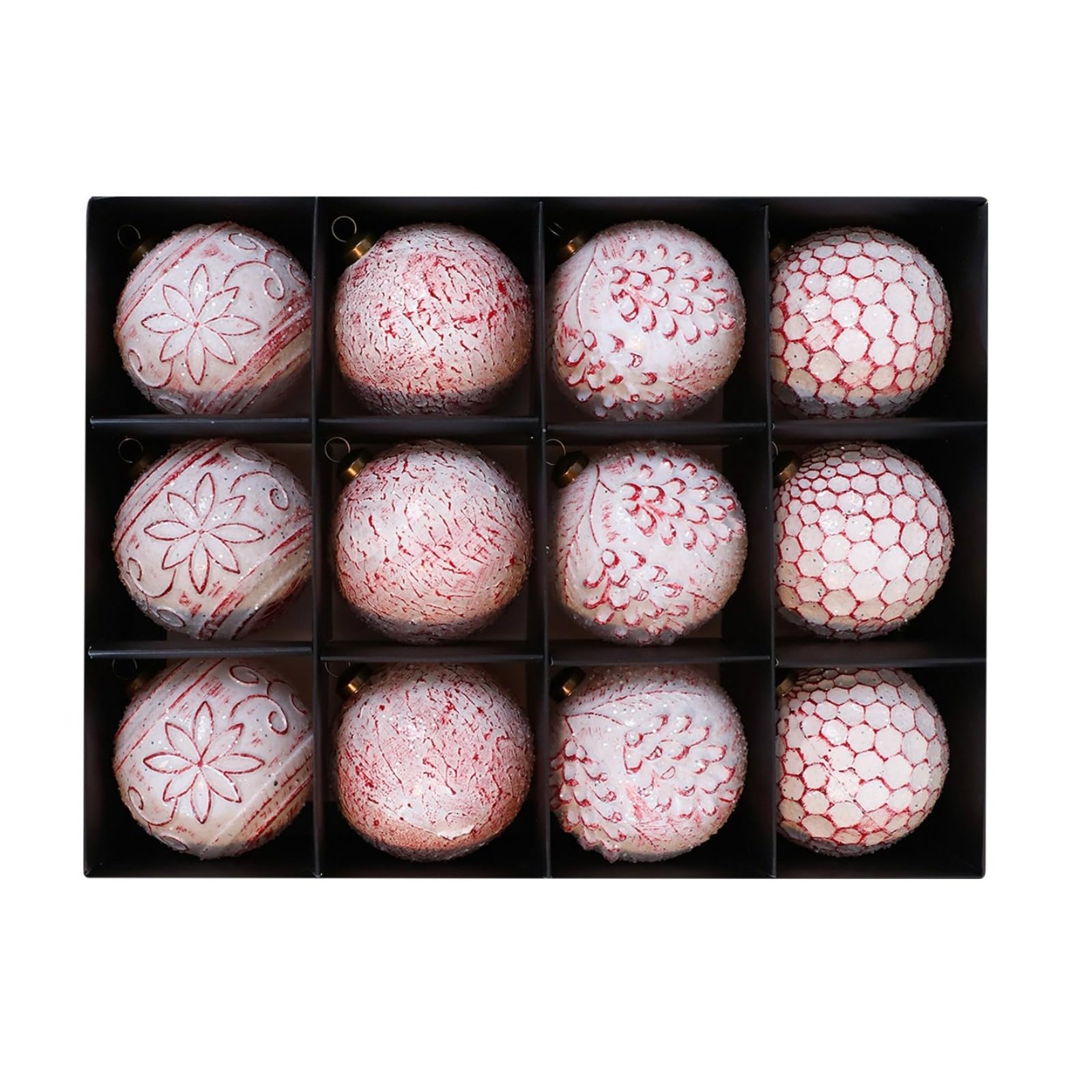 12Pcs Shatterproof Christmas Baubles Ball Hanging Ornament Christmas Tree Decoration for Wreath Mantels Winter Holiday Holiday Decoration Ornament