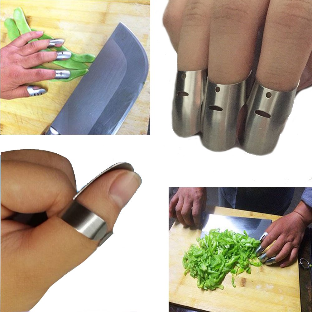 Keuken RVS Vinger Protector Hand Cut Guard Safe Slice Mes Tool