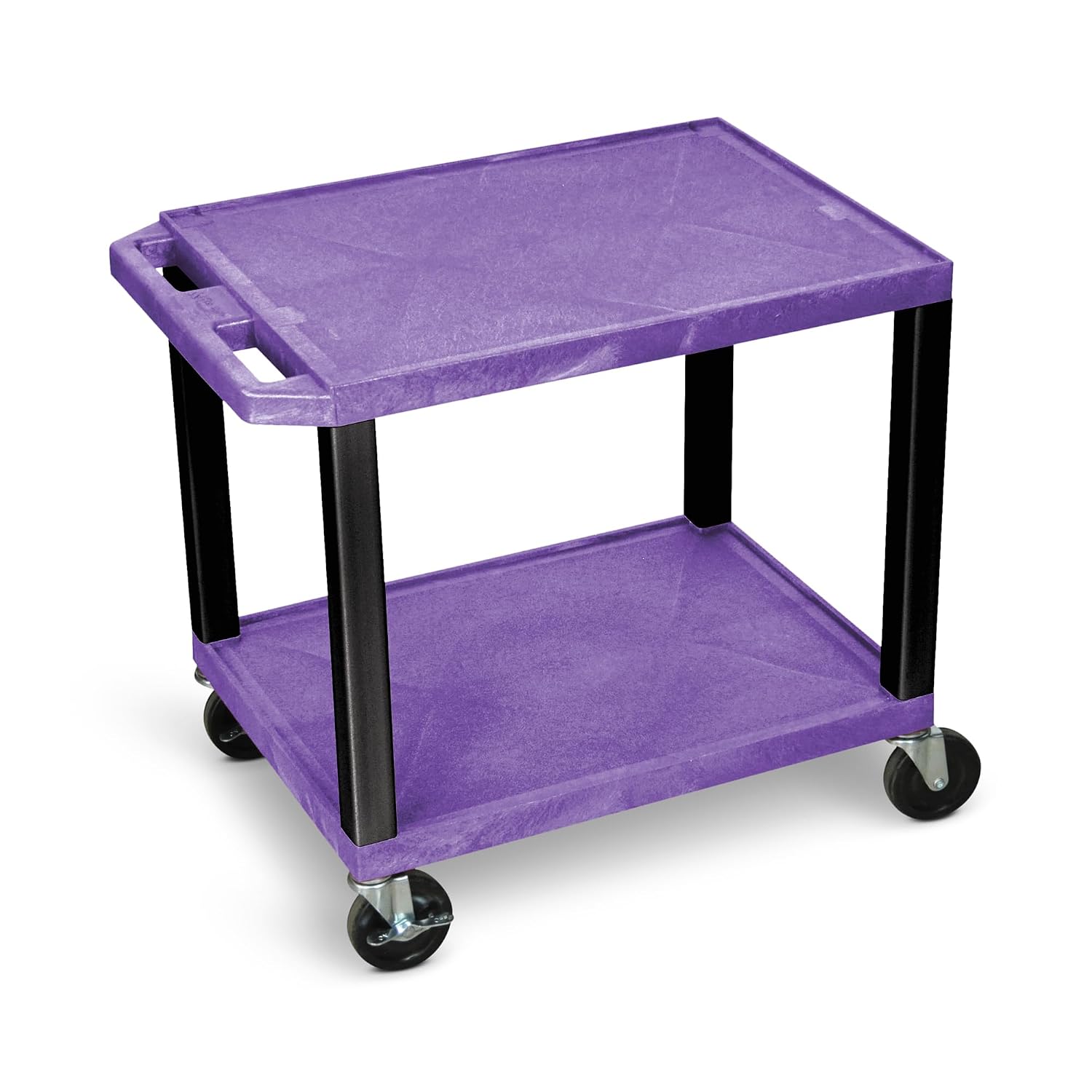 FSE 373-WT26P-B 26"H AV Cart - Two Shelves - Black Legs
