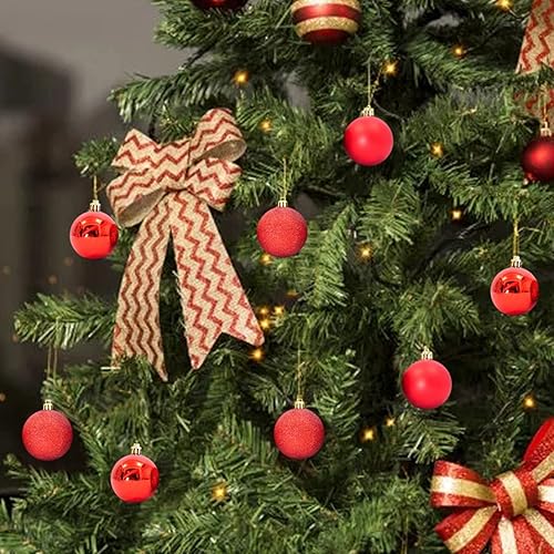 Miniatura 6 de Juego de 24 bolas de Navidad para colgar, bolas de árbol de Navidad de 1.6 pulgadas, adornos de árbol de Navidad para decoración de árbol de