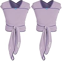 Vista 1 de We Made Me Flow, portabebés súper elástico, fresco y cómodo, lavanda (paquete de 2)