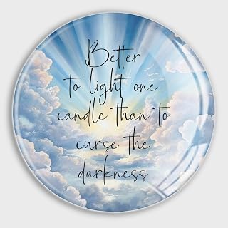 Better to Light One Candle Than to Curse The Darkness Magnets Refrigerator Cute Magnets Positive Quotes Glass Funny Magnets Decor for Dishwasher Classroom Whiteboard School Lockers