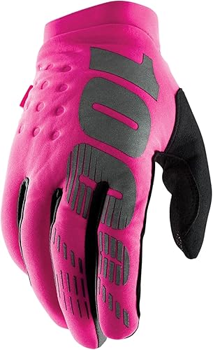 100% BRISKER - Guantes de motocross y bicicleta de montaña para clima frío para mujer, equipo de protección cálido para invierno MTB y MX Powersport