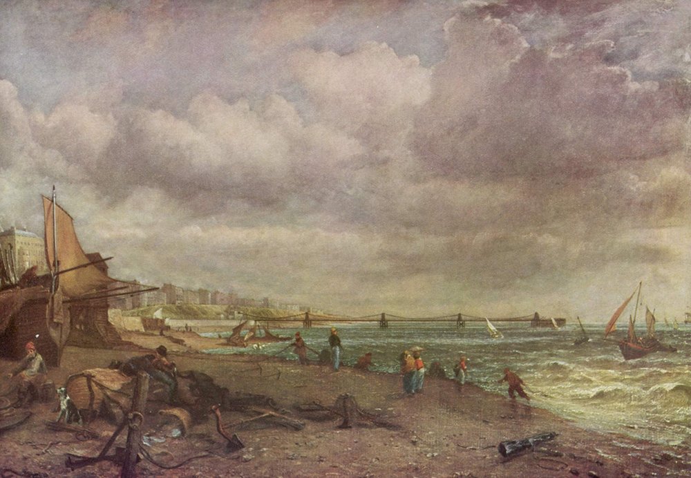 John Constable Distant Landscape impression mate d'art format moyen pour décoration murale