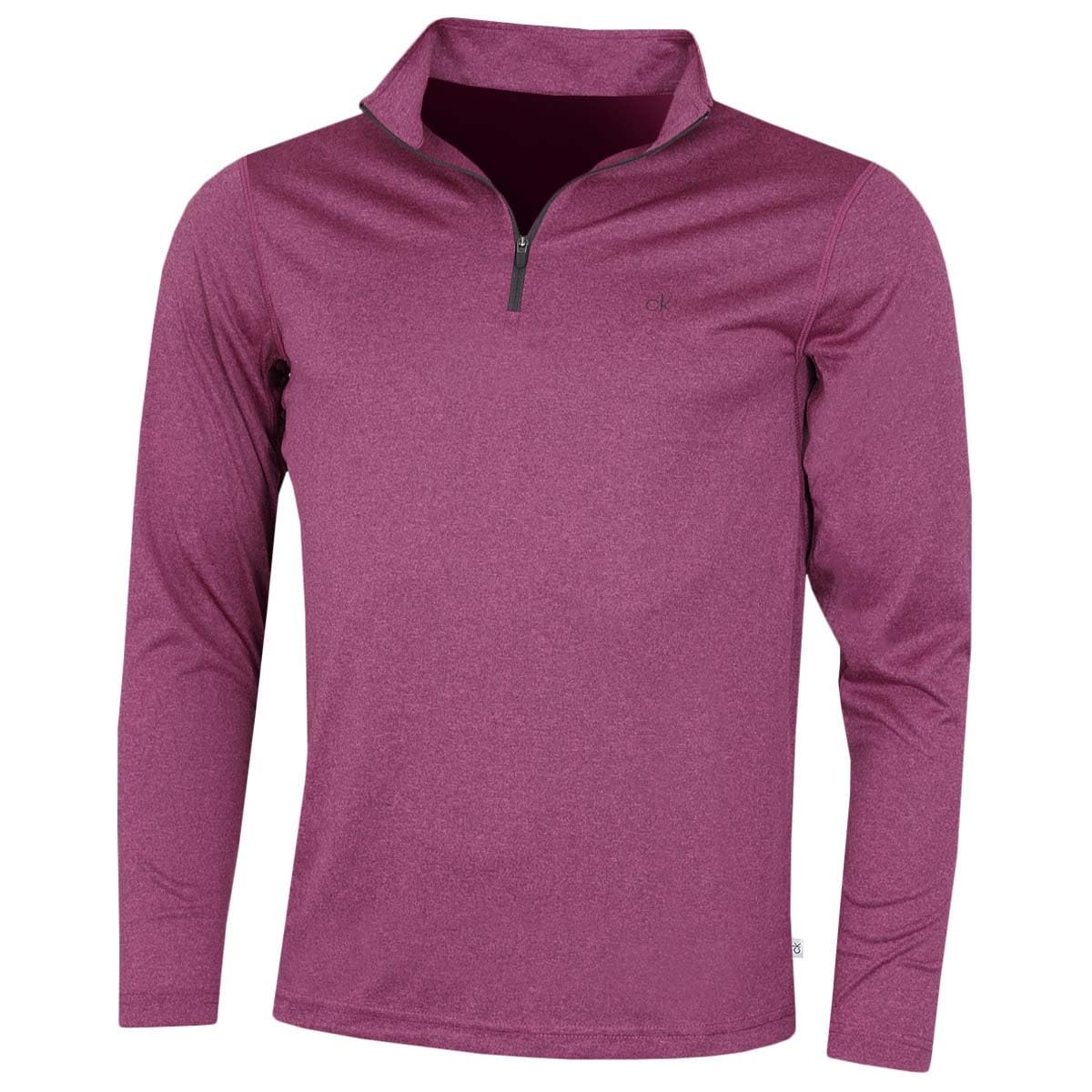 Calvin Klein Mens Harlem 1/4 Zip Pullover - Dark Red - XXL