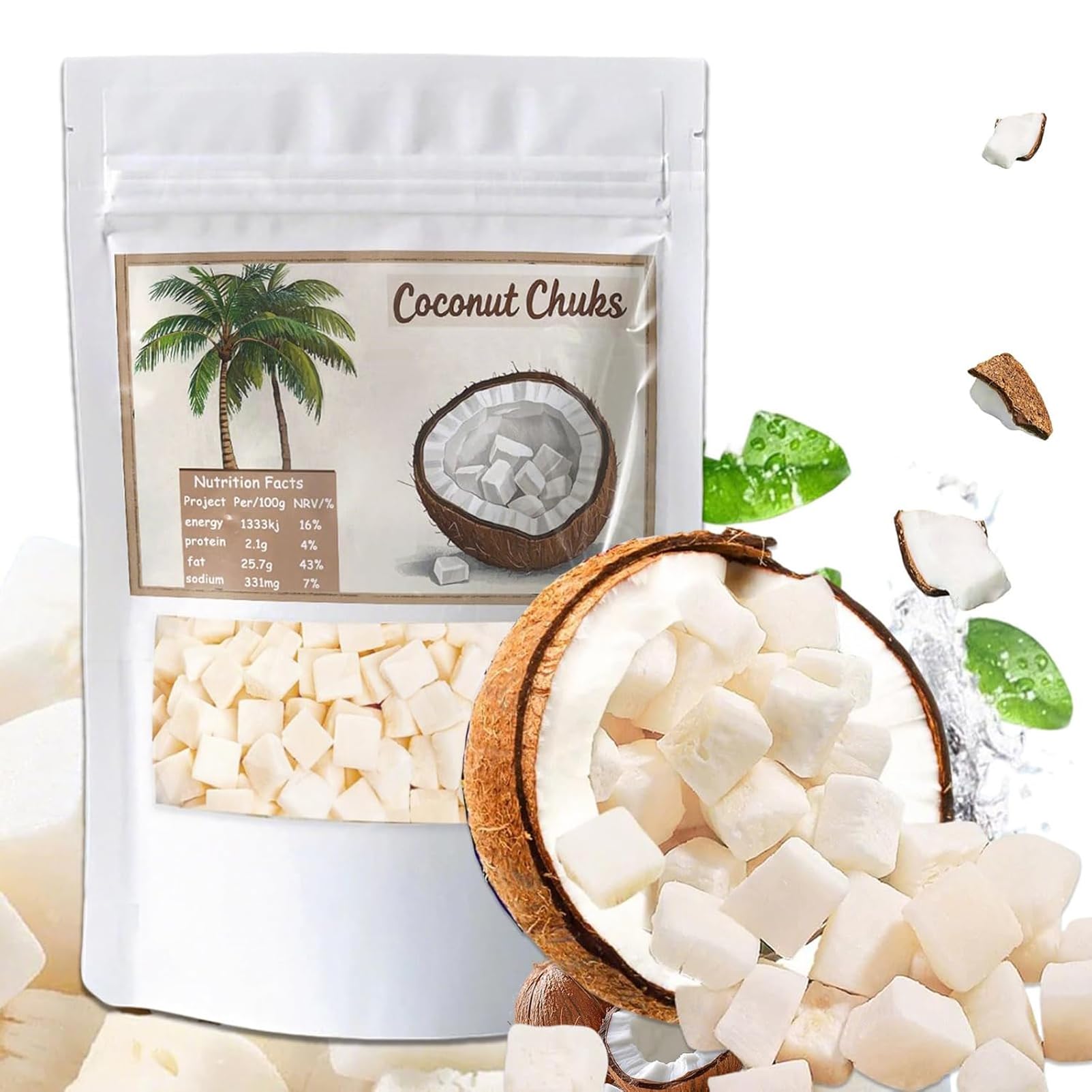 Amazon.com : Coconut Chunks Freeze Dried & Unsweetened for Cooking