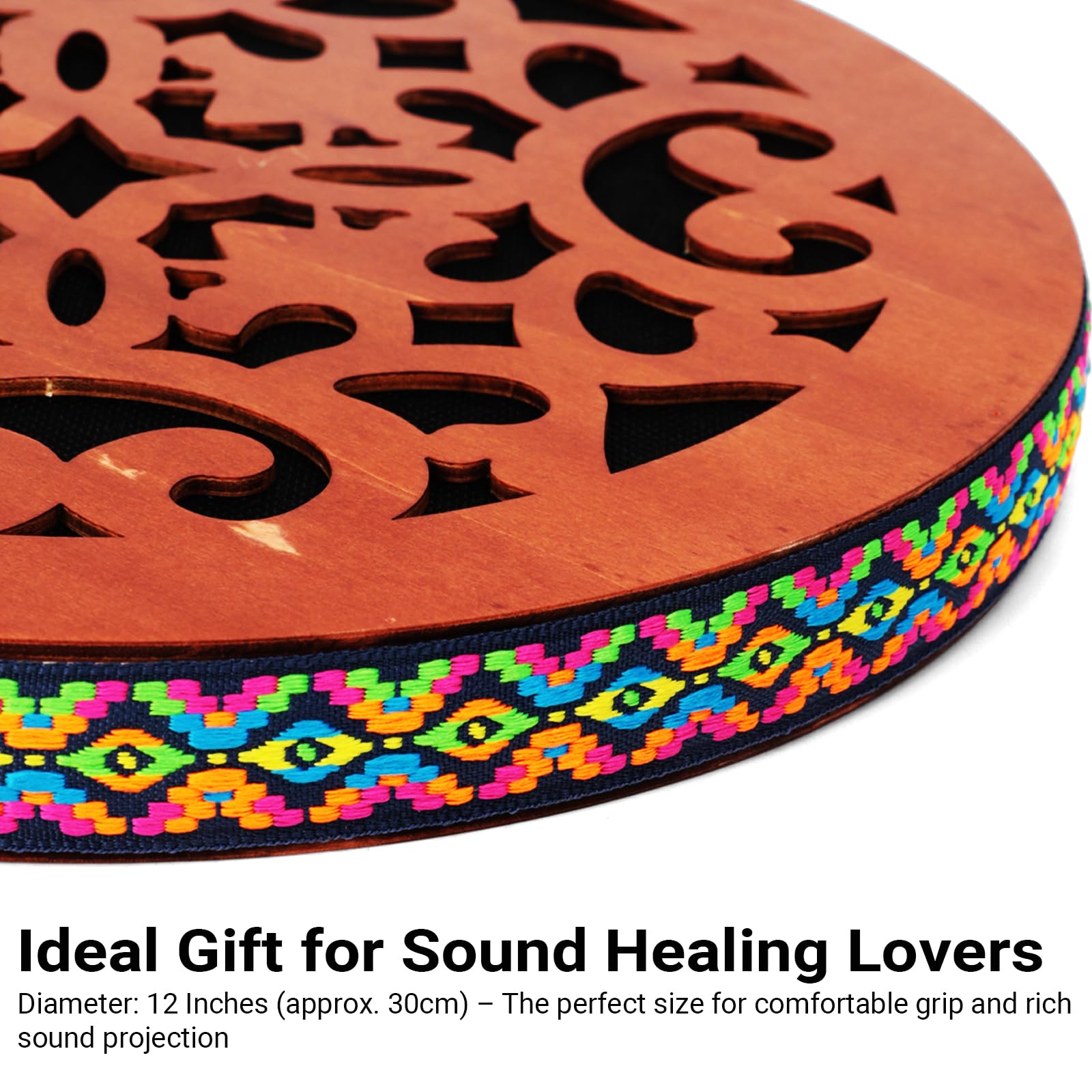 Tambor de corriente de agua de 12 pulgadas, disco de lluvia "Water-Fall", instrumento de percusión de madera natural, simula sonidos de agua que fluyen de lluvia, para curación de sonido, meditación