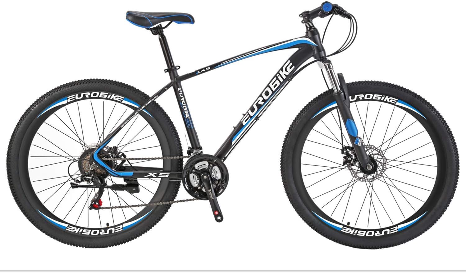 OBK X5 Aluminium Frame Mountain Bike 27.5-inch Wheels Front Suspnesion Mens Bicycle 21 Speed Dual Disc Brakes for Adult Men or Women