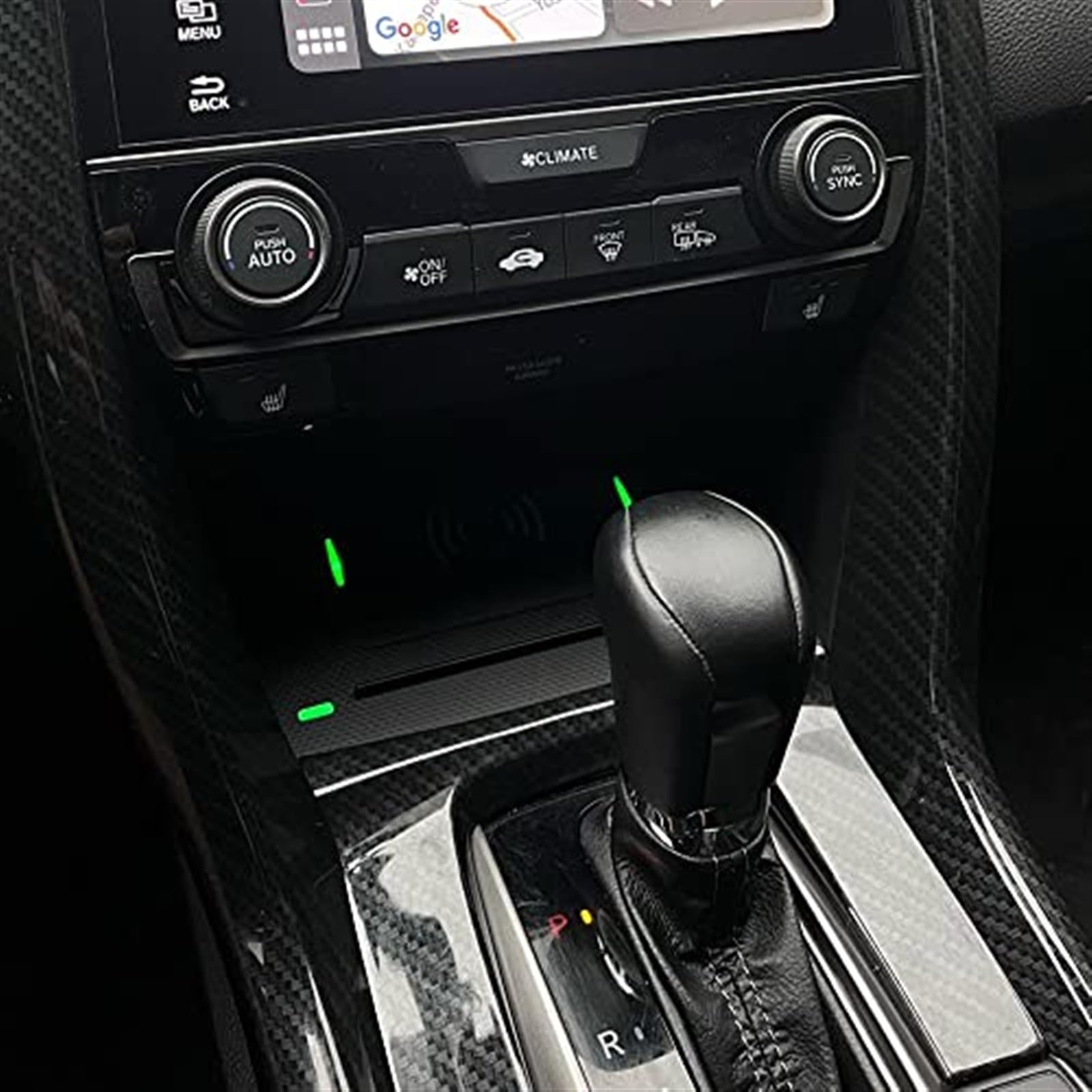 Bezprzewodowa ładowarka Qi 15 W, dla Civic, 2016-2020 podkładka ładująca płyta kablowa uchwyt na telefon uchwyt mobilny do ładowania akcesoria wewnętrzne Bezprzewodowa ładowarka samochodowa
