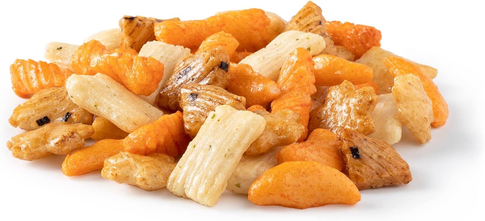 NUTS U.S. - Oriental Rice Crackers | No Artificial Colors | Crunchy | Natural | Packed in a Resealable Bag!!! (2 LBS)