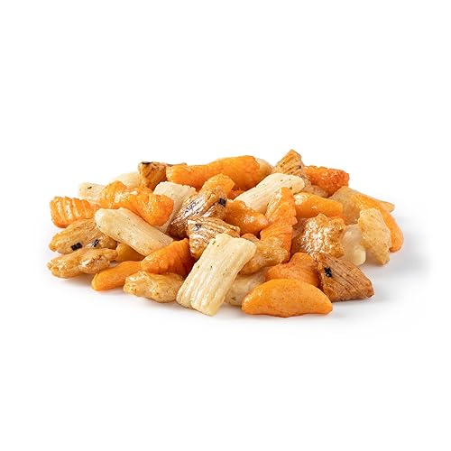 NUTS U.S. - Galletas de arroz orientales, sin colores artificiales, crujientes, naturales, empaquetadas en una bolsa resellable (4 libras)