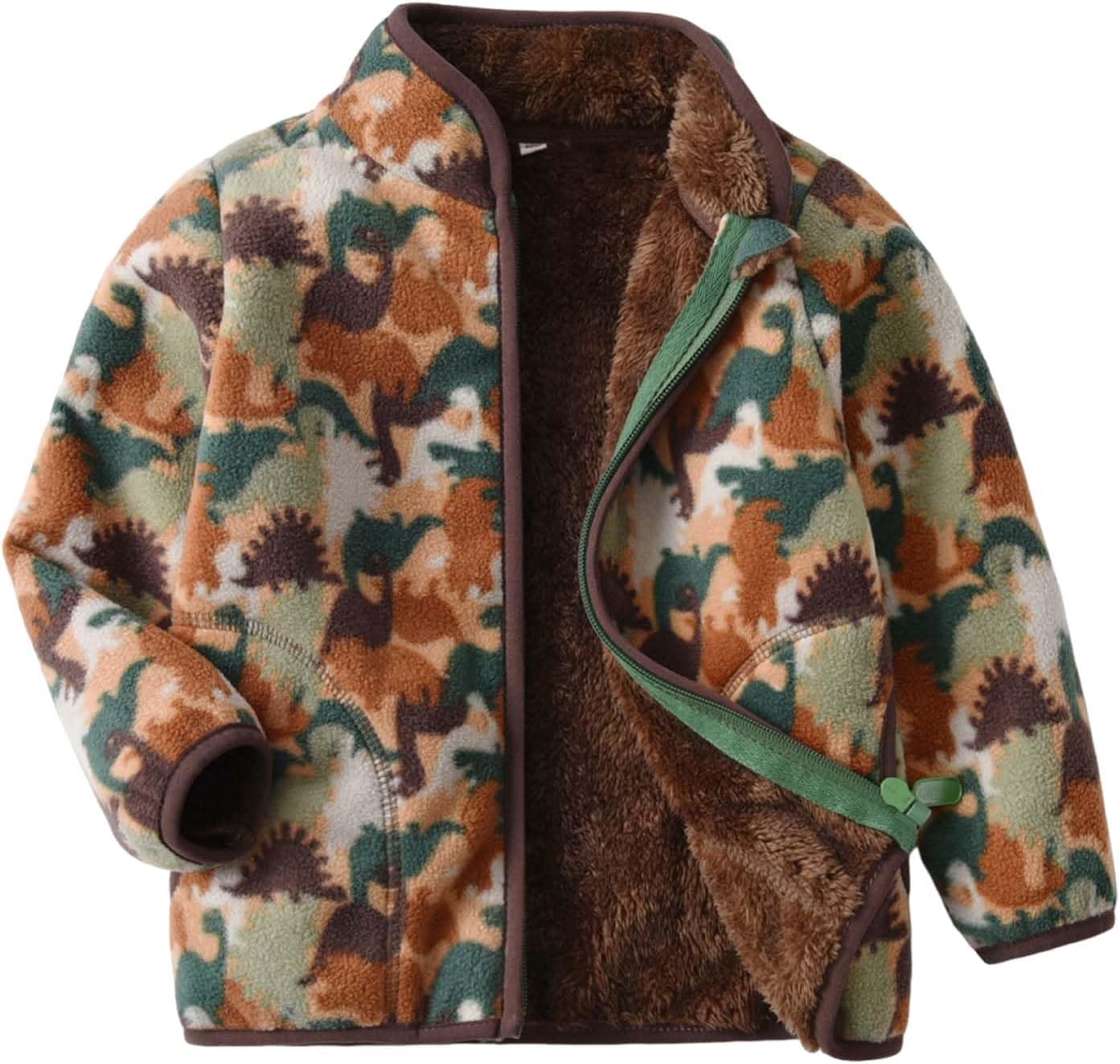 Toddler Girls Boys Fleece Jacket Kids Sherpa Lined Jackets Fall Winter Warm Coats Clothes for Baby 2-7Y
