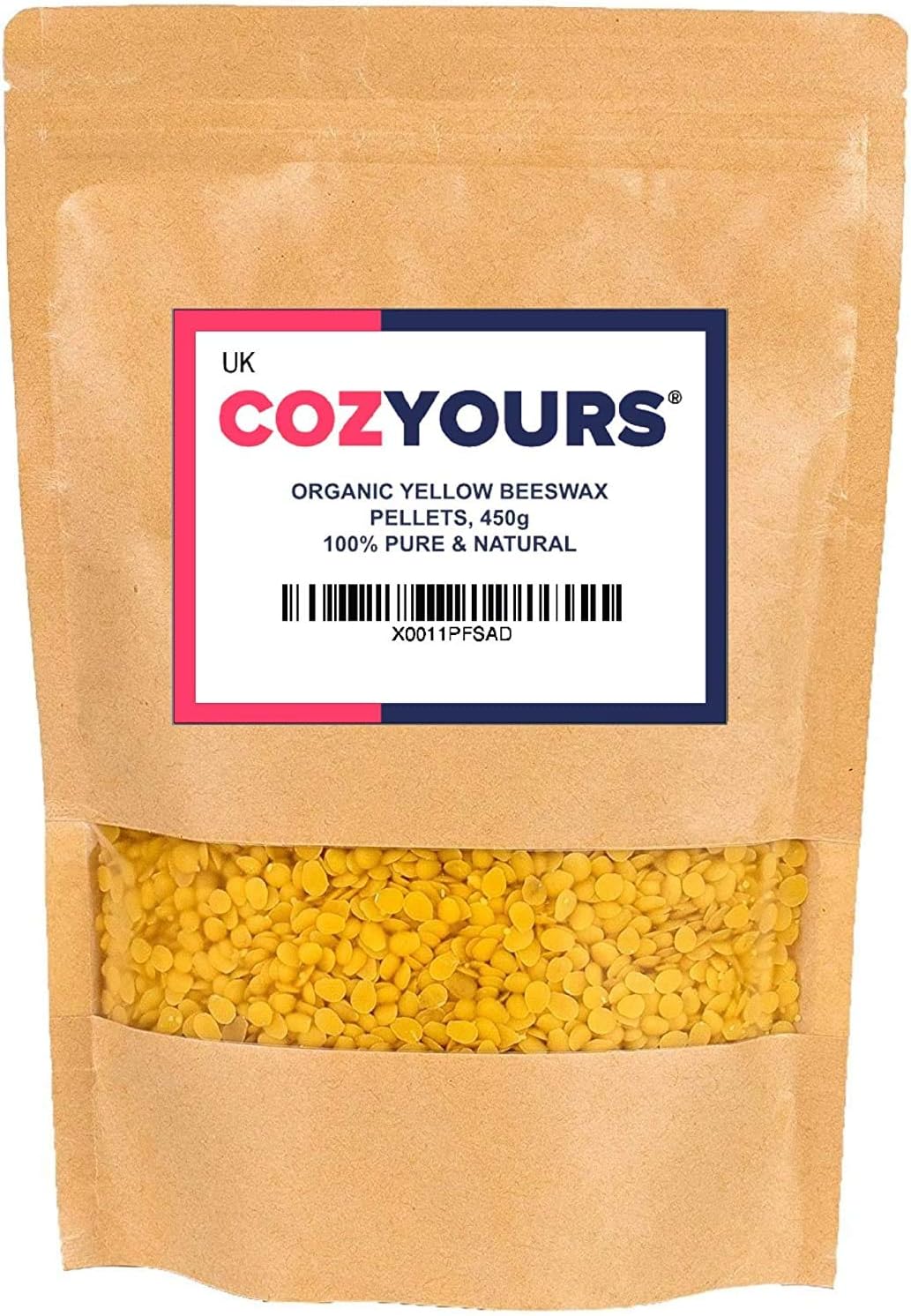 Cozyours Yellow Beeswax Pellets (453 g.), Natural, Pure, for Crafts and Cosmetic Making