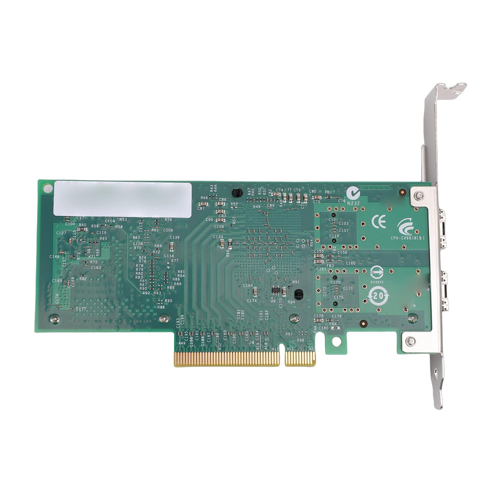 Jectse Scheda di Rete in Fibra Ottica PCIe X8 da 10 GB, Adattatore Ethernet a Doppia Porta SFP+ con Supporto Chip 82599, per Sistemi Server Wins VMware