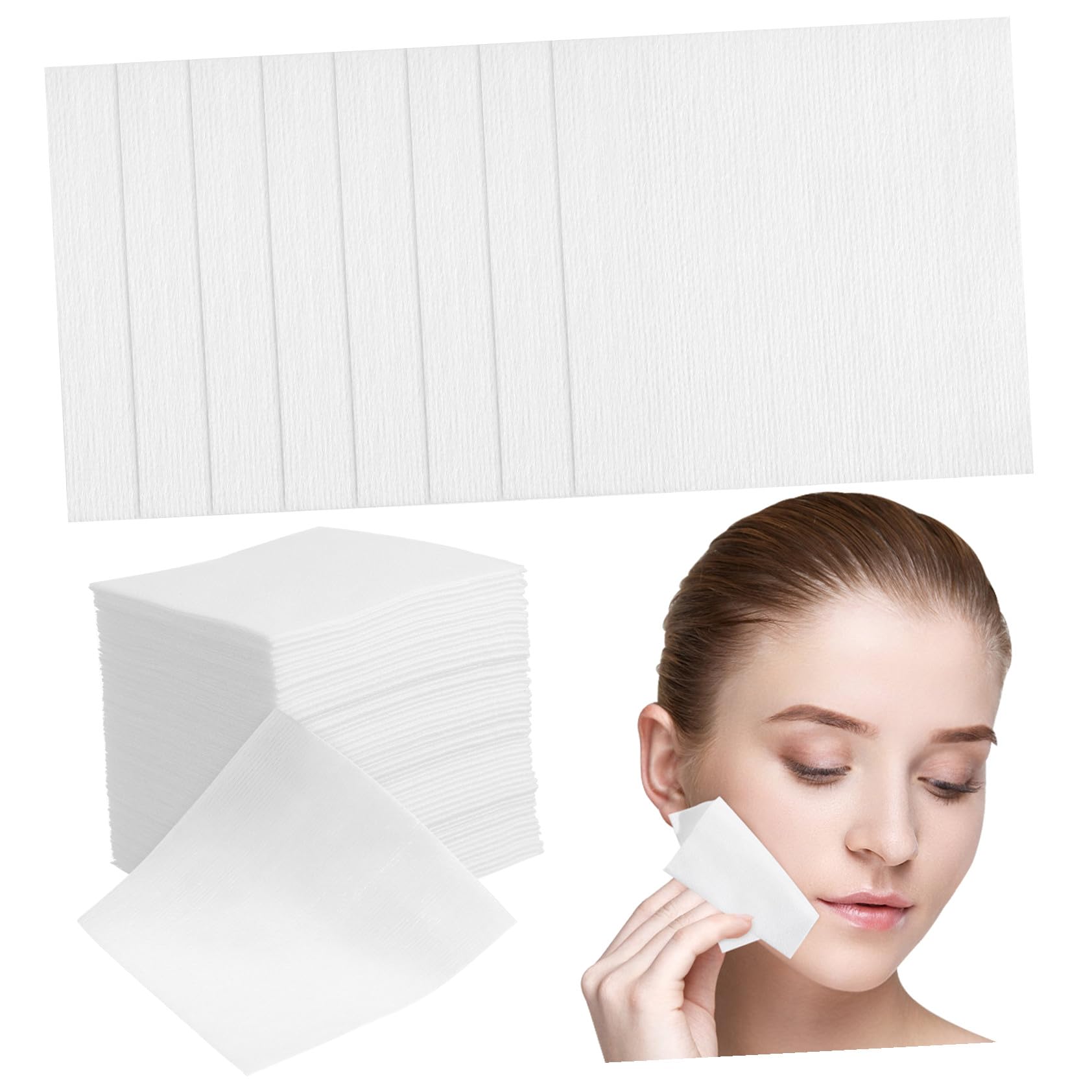 HOMSFOU Reinigungspads aus Vliesstoff 400 Stück Make Up Entferner Pads für Gesicht und Obst Abschminktücher für Empfindliche Haut Praktische Kosmetikpads
