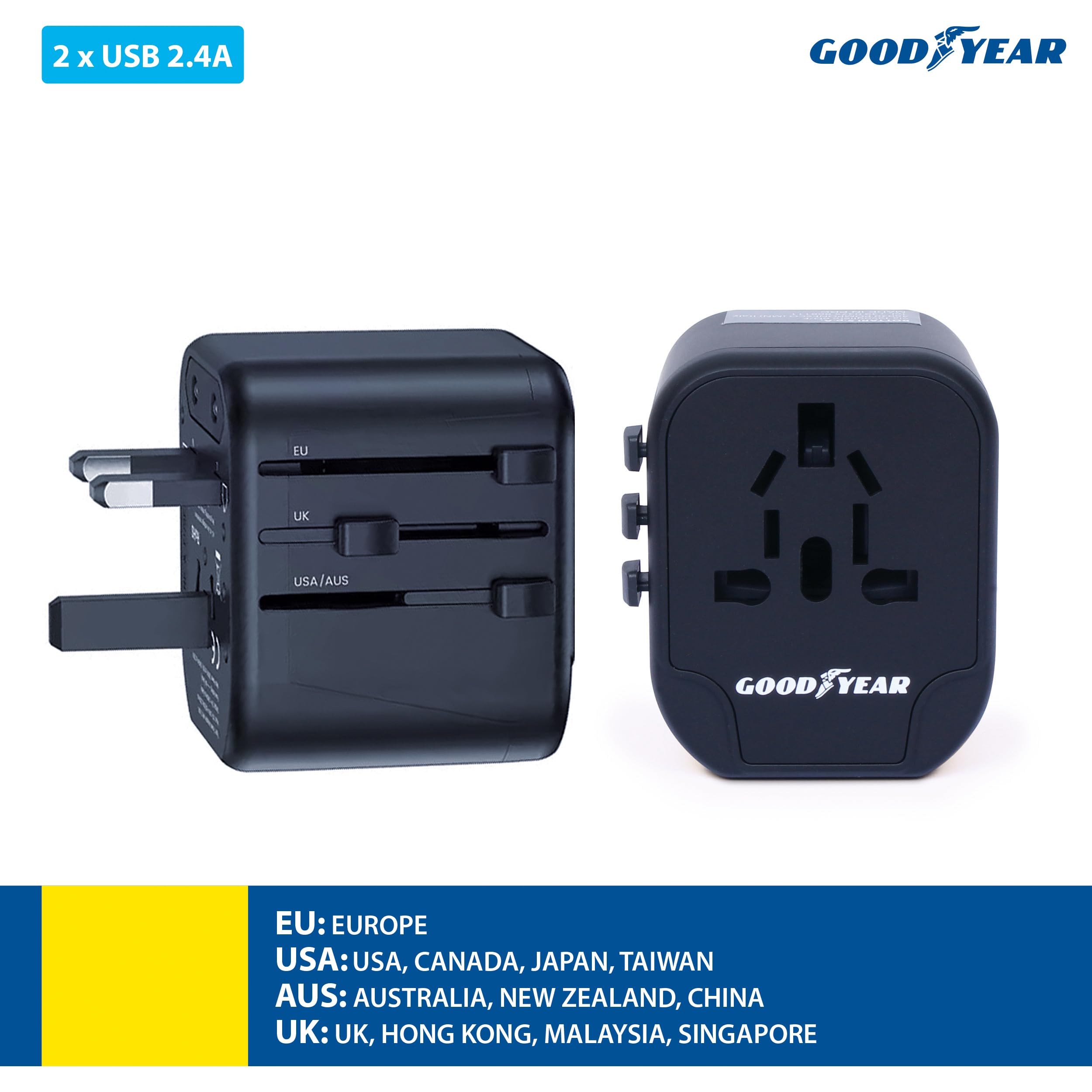 Goodyear Set Di 46 Chiavi A Bussola Da 1/4", Cricchetto A Sgancio - Foto 4