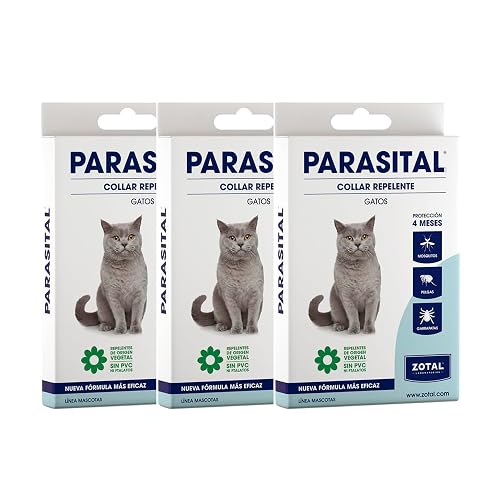 Zotal Parasital Collar Antiparasitario para Gatos - Pack 3 Collares