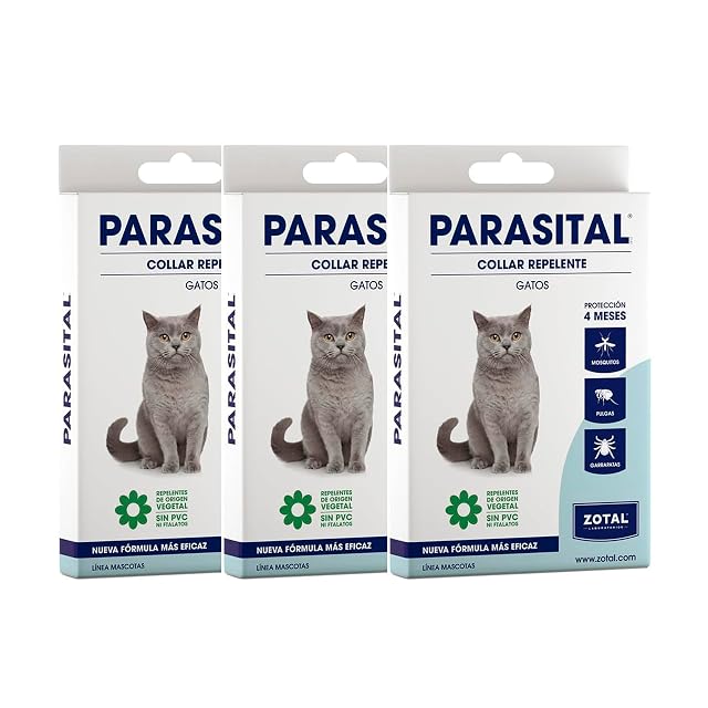 Zotal Parasital Collar Antiparasitario para Gatos - Pack 3 Collares