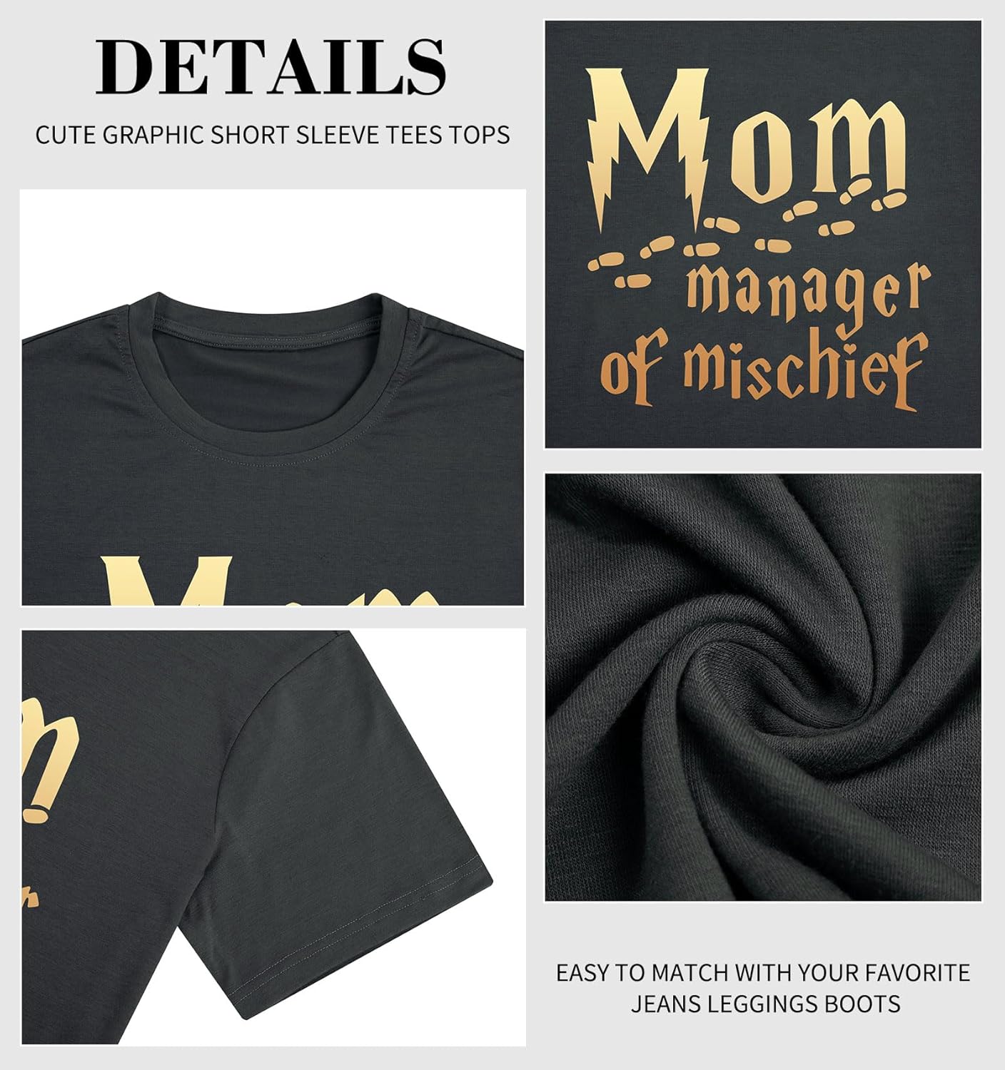 Funny Mom Shirt Women Mom Manager Shirt Magical Mama Shirt Mothers Day Short Sleeve Tee Tops - Image 6