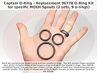 Vista 4 de Captain O-Ring – Kit de juntas tóricas de repuesto 96778 para boquillas Moen específicas (3 juegos, 9 juntas tóricas)