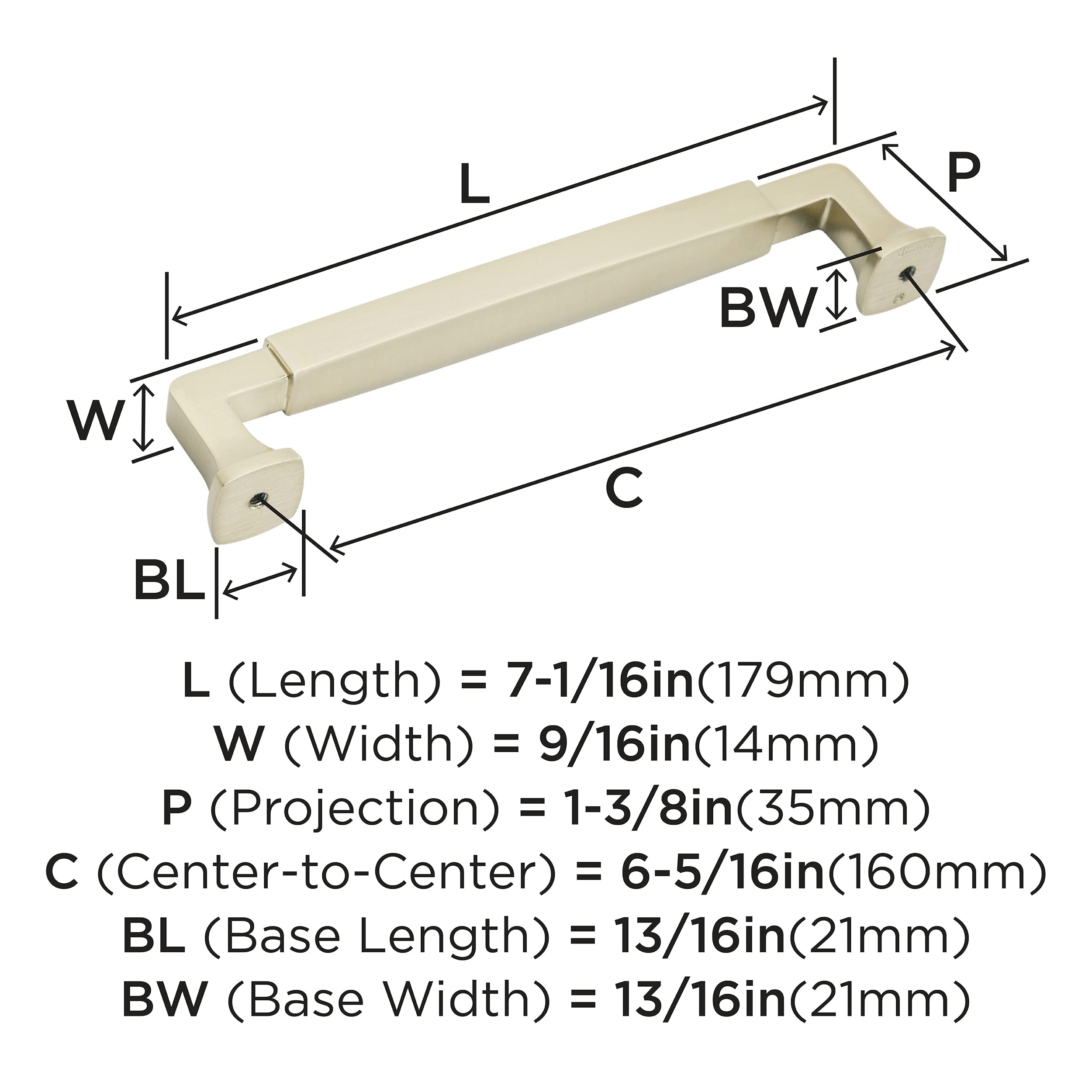 Amerock, Silver, 6-5/16 inch (160mm) Center-to-Center - Image 4