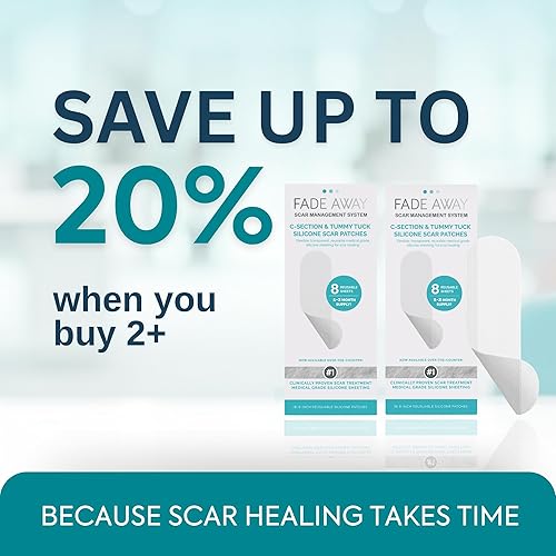 Miniatura 8 de Fade Away Scars Silicone Scar Sheets for C-Section & Tummy Tuck  Reusable Medical Grade Silicone Scar Tape for Surgical Scars  Soft Scar Strips with