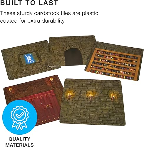 Miniatura 4 de Stratagem Las paredes del laberinto del maestro - 100 fichas de cartas para construcción de mazmorras 3D DND - Accesorios de terreno modular a