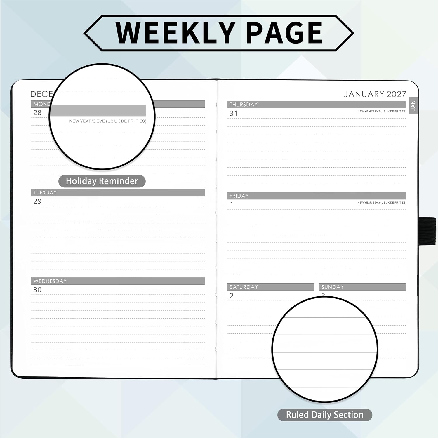 2027 Planner - Agenda Planner 2027 Weekly Monthly Planner image 3
