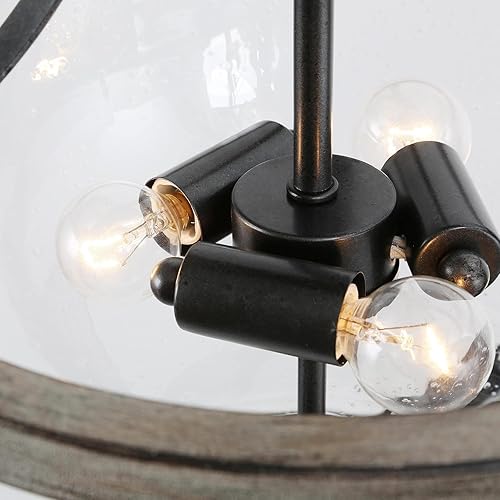 Miniatura 7 de Lámpara de techo semiempotrada, 3 luces, moderna casa de campo cerca del techo, con pantalla de vidrio sembrado, accesorios de luz en forma de