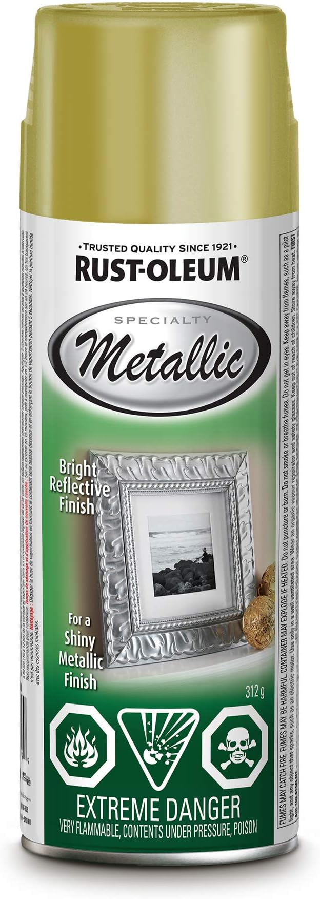 RustOleum Specialty Metallic Effects Spray Paint in Gold, 312g, Spray